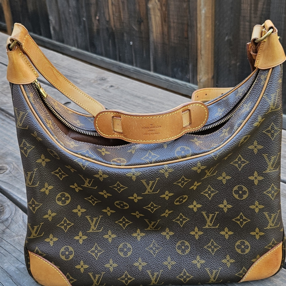 Louis Vuitton Monogram Shoulder Bag in Brown and Tan